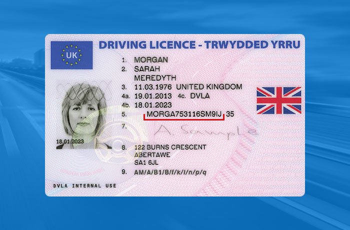 Driving licence number